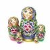 Матрешка Катя с букетом фиолетовая 5м 14 см