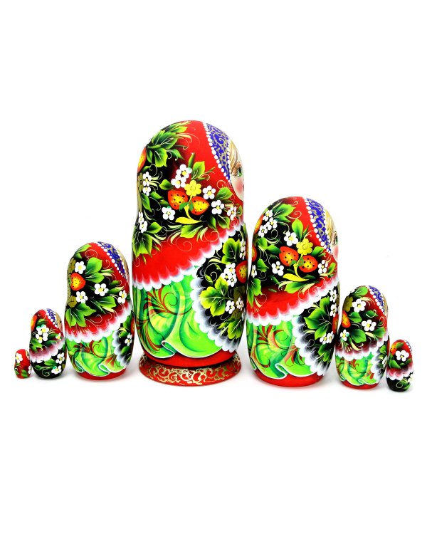 Матрешка Лесная земляника 7м 21см