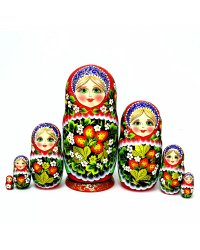 Матрешка Лесная земляника 7м 21см