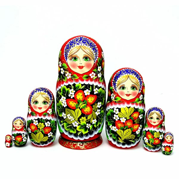 Матрешка Лесная земляника 7м 21см
