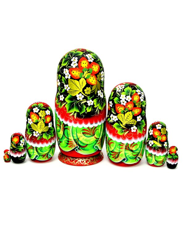 Матрешка Лесная земляника 7м 21см