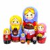 Матрешка Оксана с караваем 7м 21см