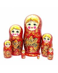 Матрешка Оксана красная 7м 21см