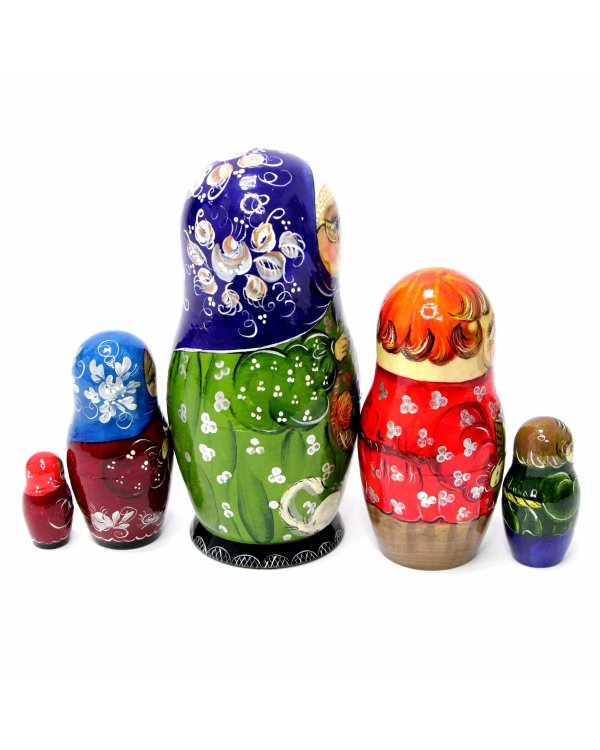 Матрешка Семья (Бабушка с корзинкой) КУ 5м 14см