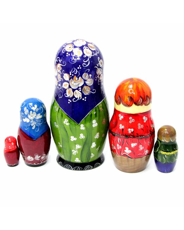 Матрешка Семья (Бабушка с корзинкой) КУ 5м 14см