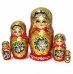 Матрешка Золотые кружева на красном КУ 5м 17см