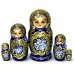 Матрешка Золотые кружева на синем КУ 5м 17см