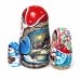 Матрешка Дед Мороз (пейзаж сзади) 3м 11-12см