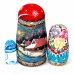 Матрешка Дед Мороз (пейзаж сзади) 3м 11-12см