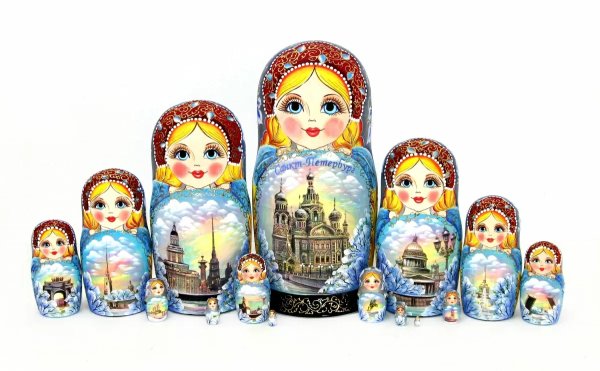 Матрешка Санкт-Петербург (зима) 15м 33см Матрешка Санкт-Петербург (зима) 15м 33см