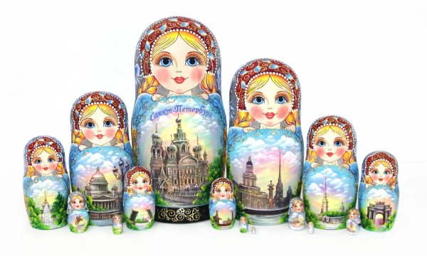 ОБЛОЖКИ ДЛЯ ПАСПОРТА (Алеф) Матрешка Санкт-Петербург (лето) 15м 33см