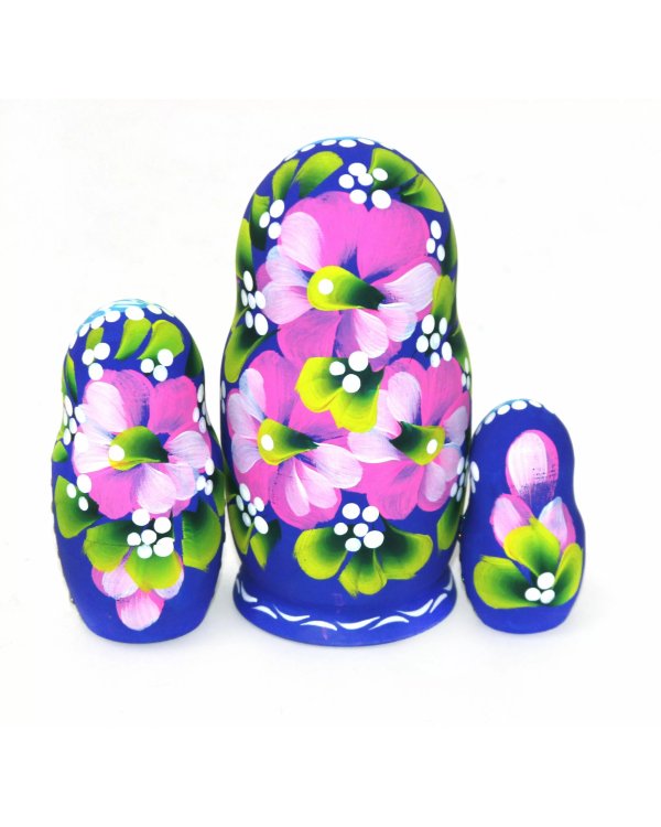 Матрешка Волоколамск (синяя) 3м12см