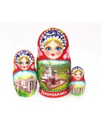 Матрешка Волоколамск (красная)3м12см