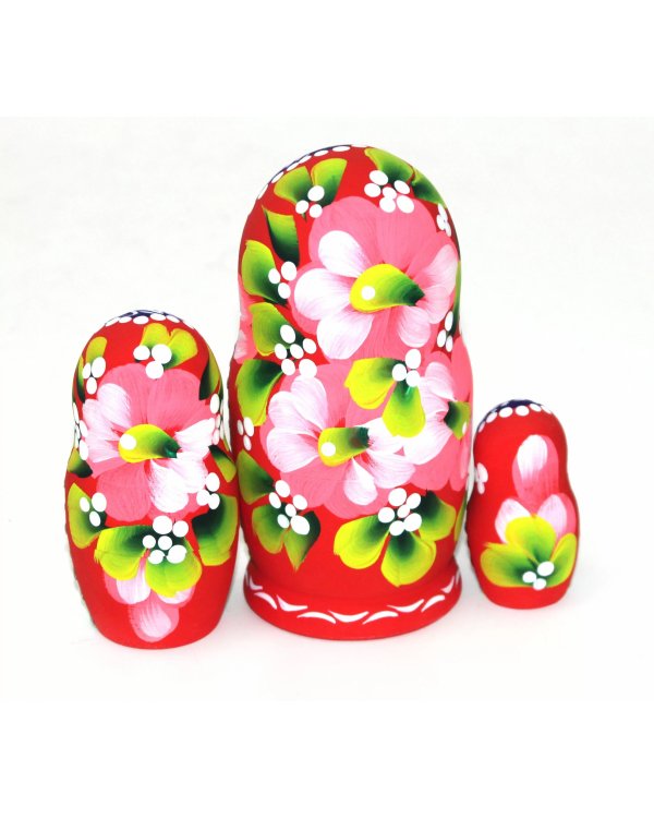Матрешка Волоколамск (красная)3м12см