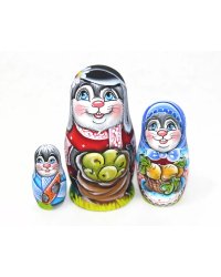 Матрешка Заяц садовод 3м 11-12 см