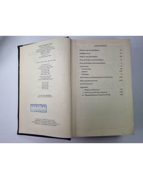 The Concise Oxford Dictionary Of Current English