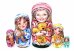 Матрешка Дети с игрушками (пижамки) 5 м 14 см