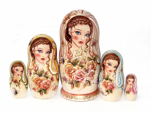 Матрешка Нежные Бабочки 5м 17см