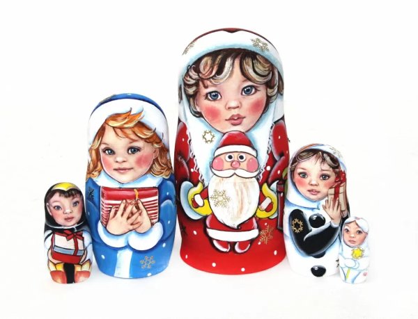 Матрешка Дети и Новый год 5м 14см