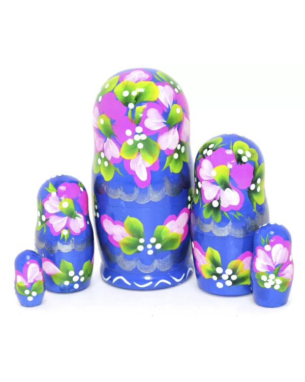 Матрешка Волоколамск (синяя) 5м 17см