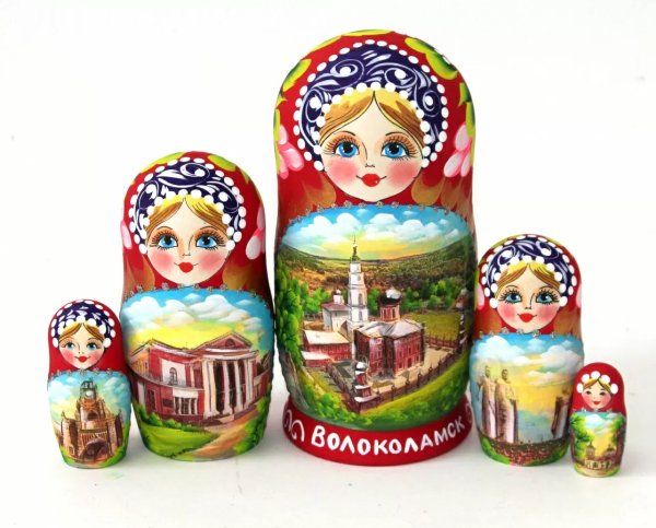 Матрешка Волоколамск (красная) 5м 17см