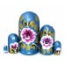 Матрешка Пейзаж (голубая) 5м9
