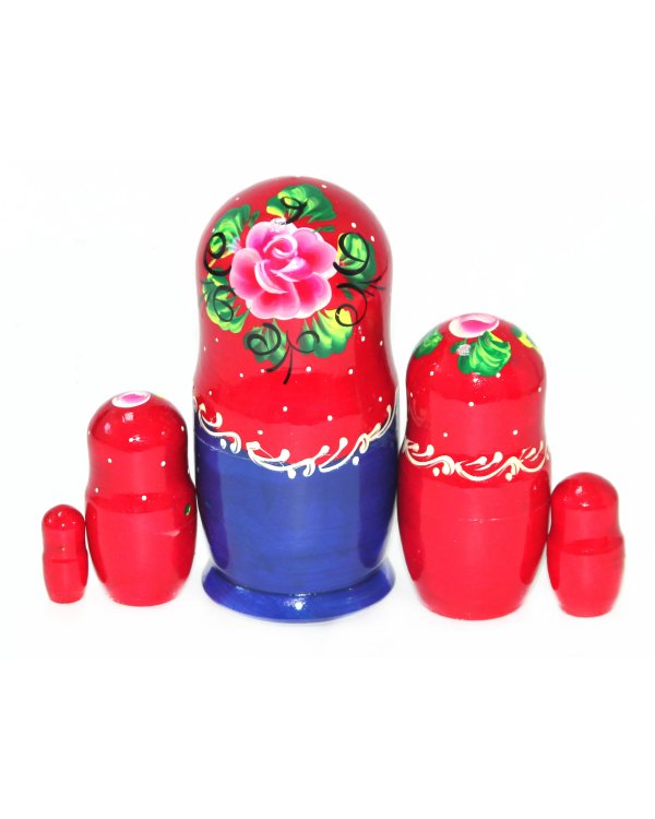 Матрешка Букетик НЛ (синиз низ) 5м14