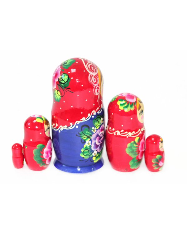 Матрешка Букетик НЛ (синиз низ) 5м14