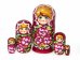 Матрешка Нина Бордовая 5м17см