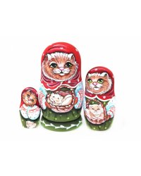 Матрешка кошка Стеша с котенком VE 3м11