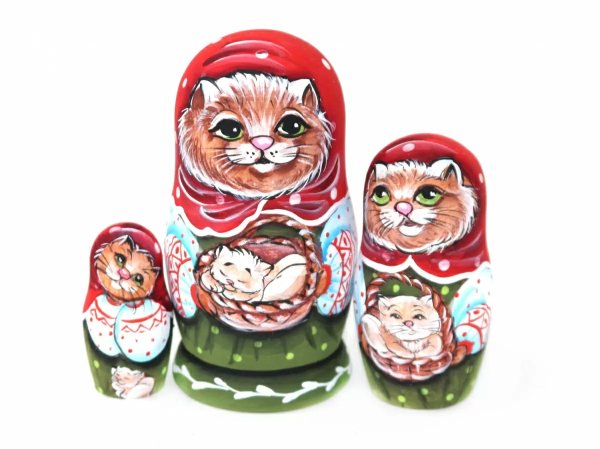 Матрешка кошка Стеша с котенком VE 3м11