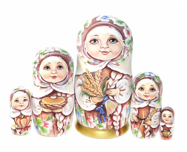 Матрешка Даша с колосками 5м 17см
