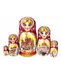 Матрешка Москва сепия 5м 14 см