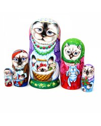 Матрешка Кошка мама 5м 17см