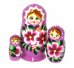 Матрешка Нина фиолетово-розовая 3м9