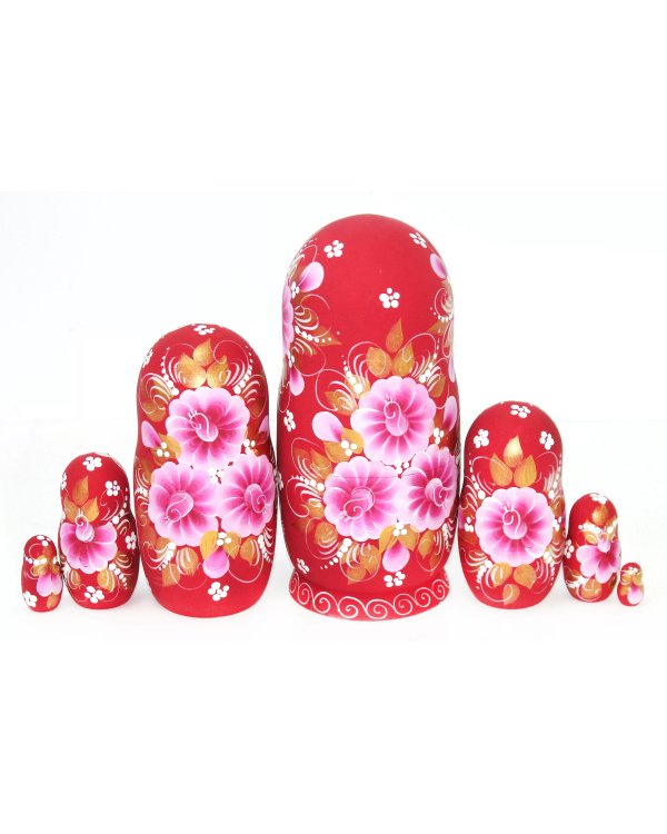 Матрешка Пейзаж (бордовая) 7 м 21 см