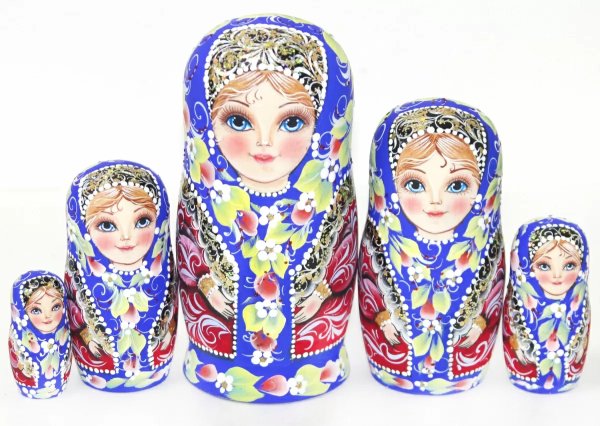 Матрешка Ольга 18 см 5 мест