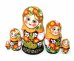 Матрешка Клубничка (охра) 12 см 5 мест