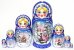 Матрешка Пейзаж (ультрамарин) 7м 21см
