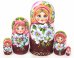 Матрешка Наташа с фиалками (розовая) VE 14 см 5 мест