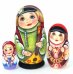 Матрешка Денис с балалайкой (зеленая) 3м11