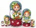 Матрешка Даша с земляникой (серо-бордовая) 5м14