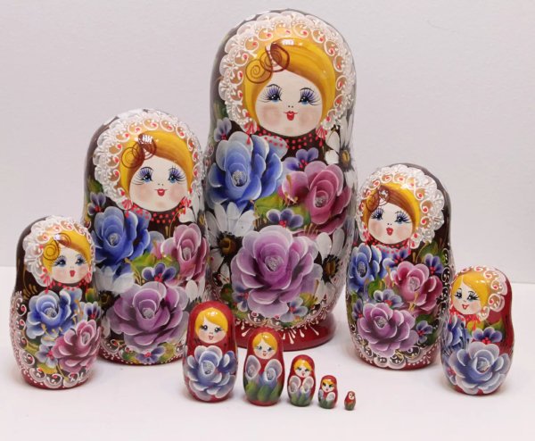 Матрешка Роза ВП красная 10м25