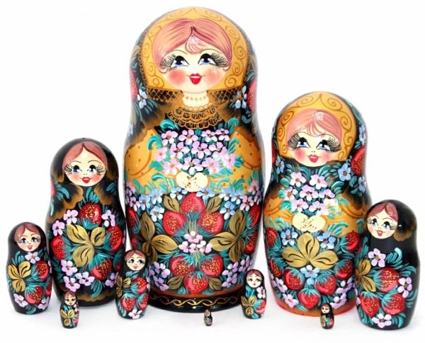 Матрешка Татьяна ягодки 10м25