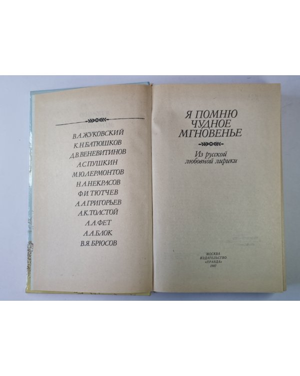 Я помню чудное мгновение. Из русской любовной лирики