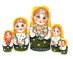 Матрешка Катя с желтыми цветами 5м17