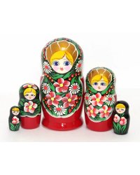 Матрешка Валентина ромашки 18 см 5 мест