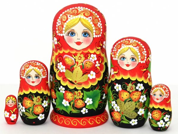 Матрешка Лесная земляника 5м17