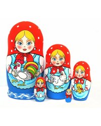 Матрешка Кристина с петухом 5м15