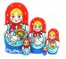 Матрешка Кристина с петухом 5м15